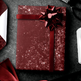 Papel De Regalo Glimmery Henna Grunge | Damasco de Glam Rojo de Sa
