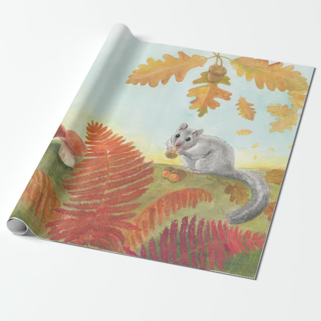 Papel De Regalo Glis Glis Glis de la Gorra Europea (Desenrollado)