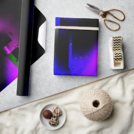 Papel De Regalo Glitch Plasma Black