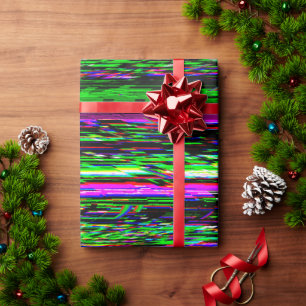 Papel De Regalo Glitch tech abstract pattern