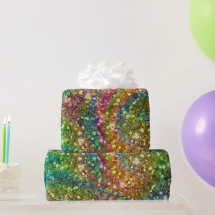 Papel De Regalo Glitter abstracto colorido