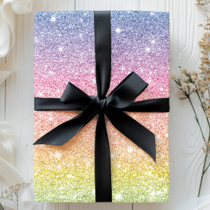 Papel De Regalo Glitter Ombre Arcoíris