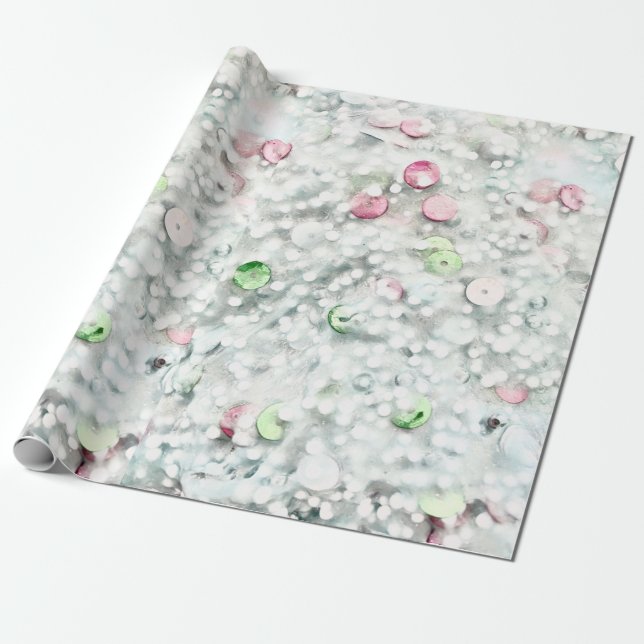Papel De Regalo Glitter & Sequin Wrapping Paper (Desenrollado)