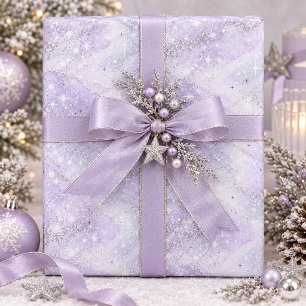 Papel de regalo Glitter Violet Acuarela Brillante