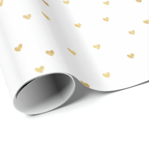 Papel De Regalo Glitzy Gold Hearts