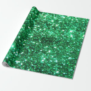 Papel De Regalo Glitzy Green Purpurina
