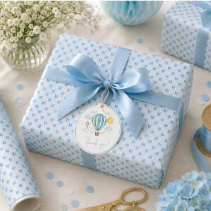 Papel De Regalo Globo aerostático de acuarela Cumpleaños infantil