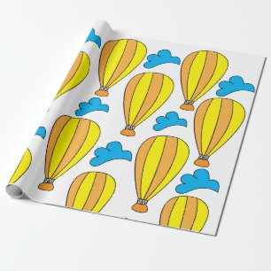 Papel De Regalo Globo aerostático Nubes Globo aerostático