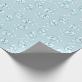 Papel De Regalo Globo de aire caliente Baby Shower Blue Gracias