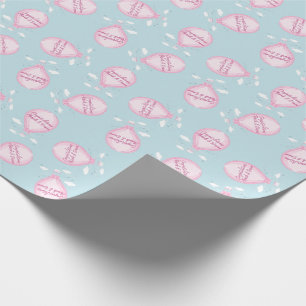 Papel De Regalo Globo de aire caliente Baby Shower Pink