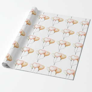 Papel De Regalo Globo de Corazón