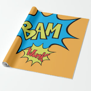 Papel De Regalo Globo de historietas "Bam"