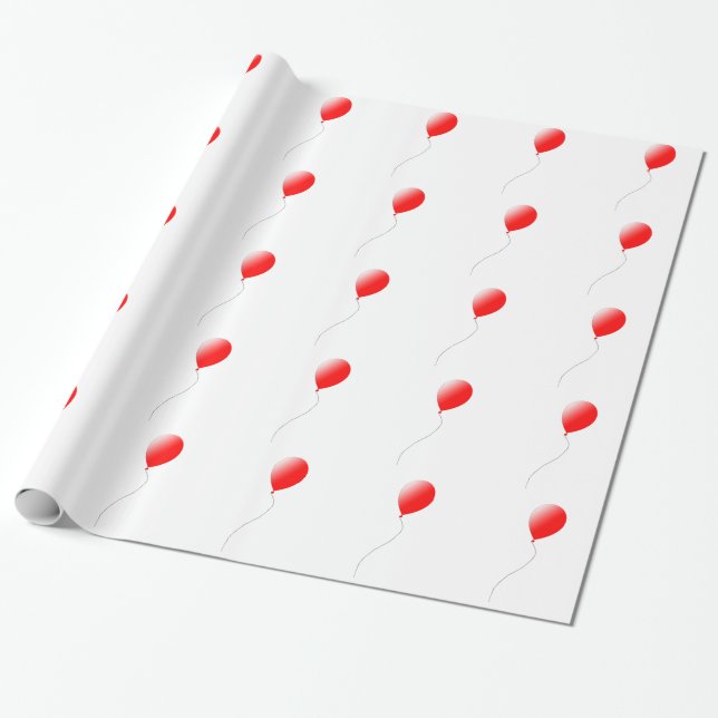 Papel De Regalo Globo rojo (Desenrollado)