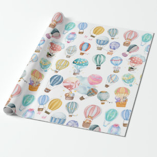 Papel De Regalo Globos aerostáticos lindos