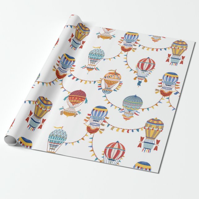 Papel De Regalo Globos de aire caliente (Desenrollado)