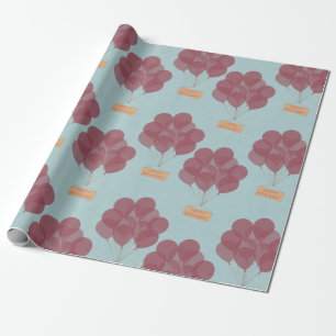 Papel De Regalo Globos de cumpleaños felices