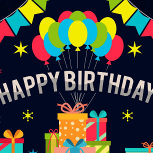 Papel De Regalo Globos de cumpleaños felices