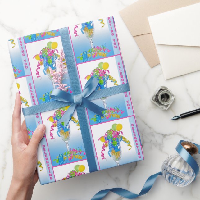 Papel De Regalo Globos de cumpleaños y cintas (Regalar)