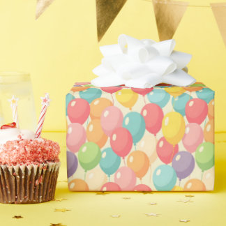 Papel De Regalo Globos de fiesta en diferentes colores
