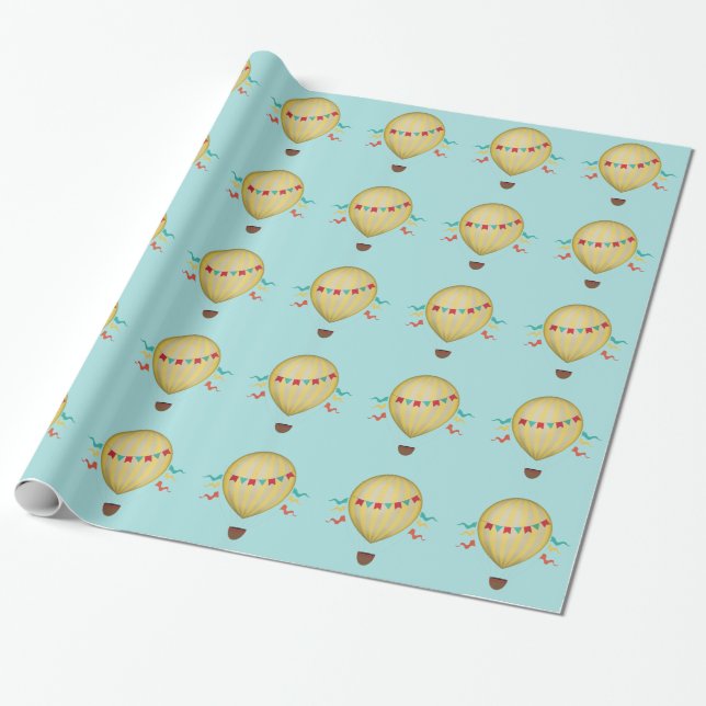 Papel De Regalo Globos del aire caliente (Desenrollado)