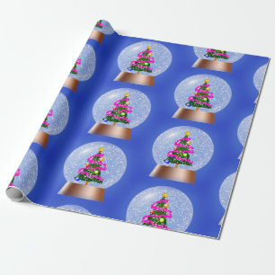Papel De Regalo Glóbulo de nieve de árbol de Navidad