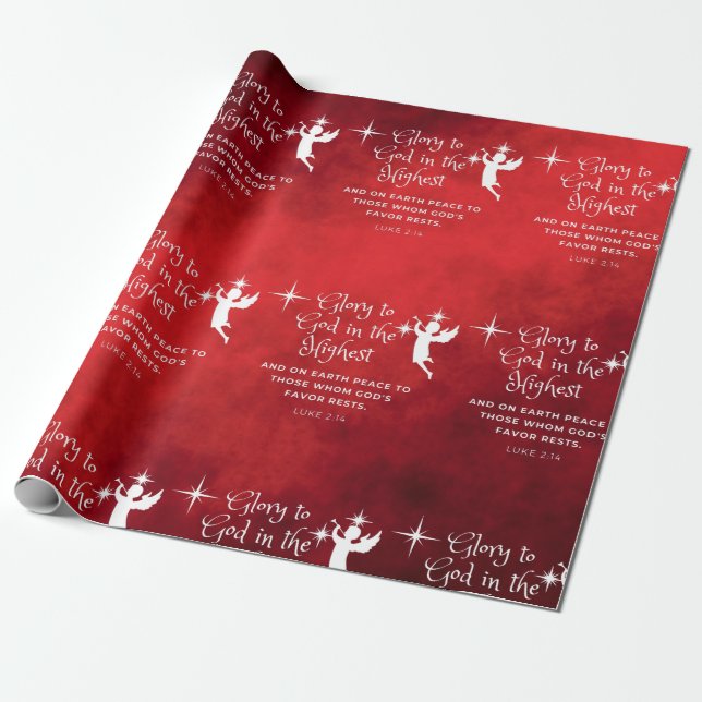 Papel De Regalo ¡Gloria a Dios en el HIghest! Navidades   (Desenrollado)