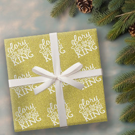 Papel De Regalo Gloria al recién nacido Rey Cristiano Feliz Navida