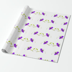 Papel De Regalo Gloria matutina y mariposa