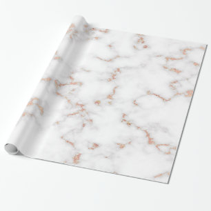 Papel De Regalo Glosario de mármol blanco rosado Purpurina de Rubo