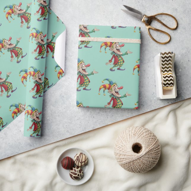 Papel De Regalo Glossy Wrapping Paper April Fool's Day Joker  (Artesanía)