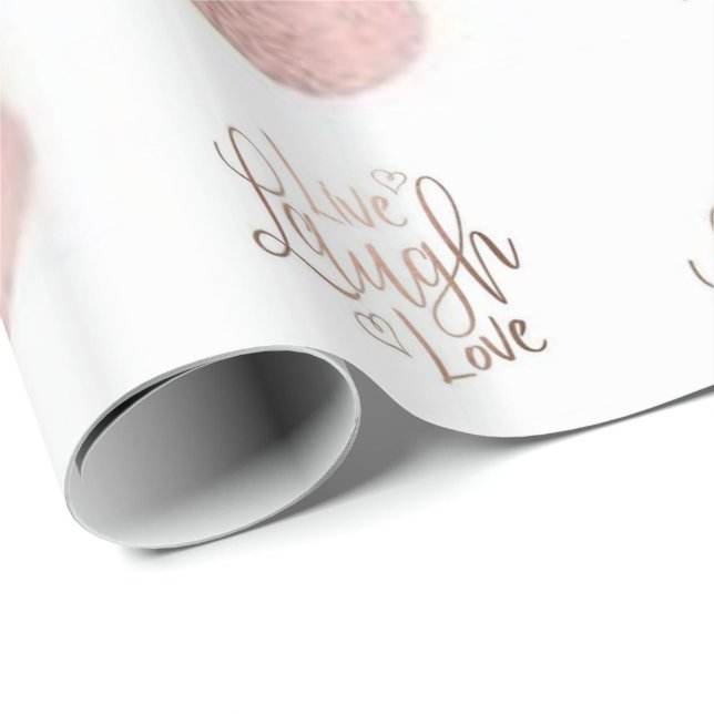 Papel De Regalo Glossy Wrapping Paper Rosa de amor de Lauder en vi (Esquina del rollo)