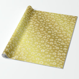 Papel De Regalo Glossy, wreath, papel, amarillo, hermoso, floral