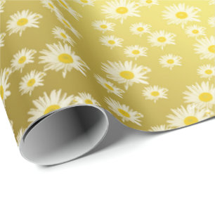 Papel De Regalo Glossy, wreath, papel, amarillo, hermoso, floral