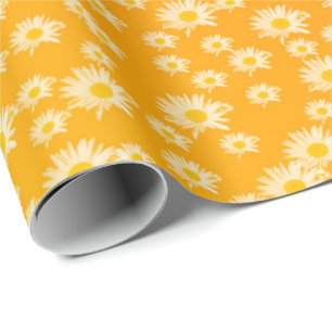 Papel De Regalo Glossy, wreath, papel, amarillo, hermoso, floral