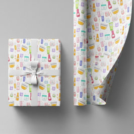 Papel De Regalo Glow Up Skincare Gift Wrapping Paper Roll