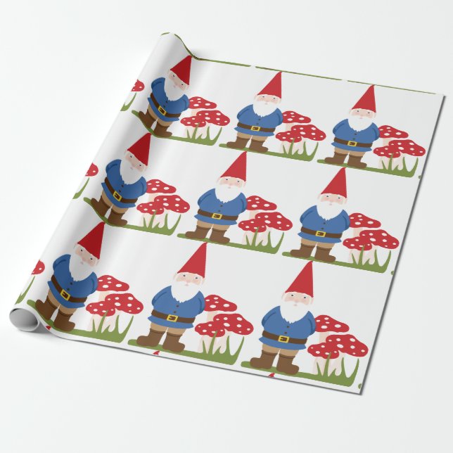 Papel De Regalo Gnome de jardín (Desenrollado)