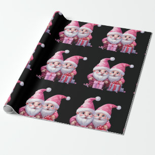 Papel De Regalo Gnome de los Navidades rosados