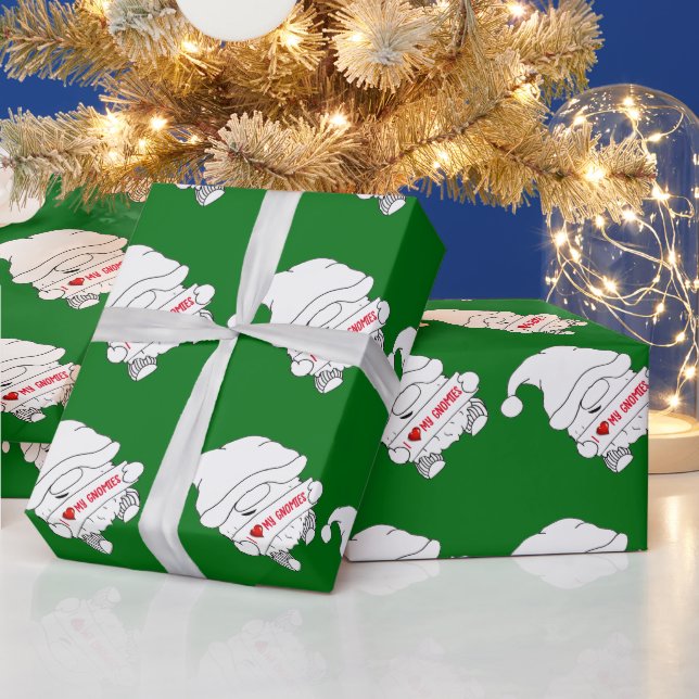 Papel De Regalo Gnome de Navidad (Vacaciones)