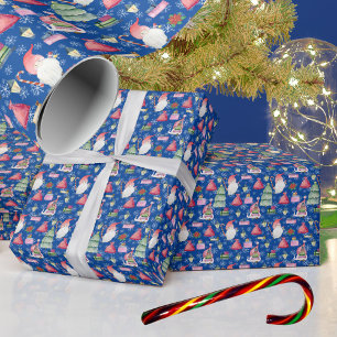 Papel De Regalo Gnome de navidades para el patrón de vacaciones az