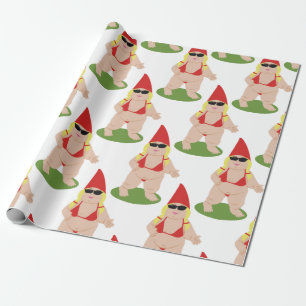Papel De Regalo Gnome En Bikini