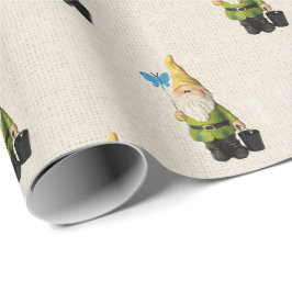 Papel De Regalo Gnome On Burlap