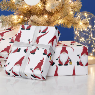 Papel De Regalo Gnomes de navidades con vacaciones de color de agu