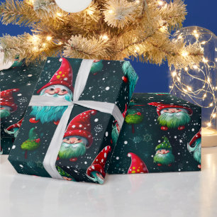 Papel De Regalo Gnomes de Navidades de Cute