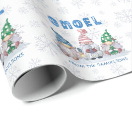 Papel De Regalo Gnomes GNOEL Navidades Invierno personalizado