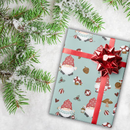 Papel De Regalo Gnomías de Navidades nórdicos livianos