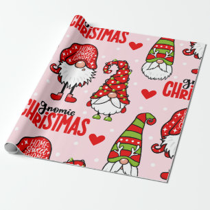 Papel De Regalo Gnomie Santa enfrenta a Navidades envolviendo pape
