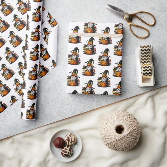 Papel de Regalo Gnomo de Halloween (Artesanía)