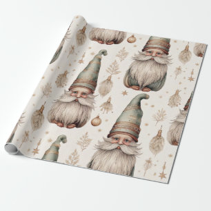 Papel De Regalo Gnomo de jardín caprichosos y botánico (1)