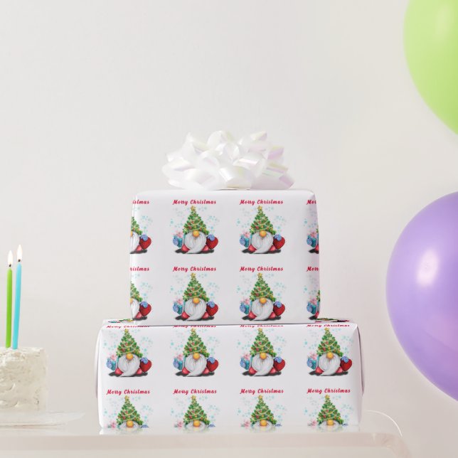 Papel de regalo Gnomo de Navidad (Regalos de fiesta)