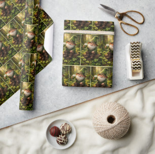 Papel De Regalo Gnomo irlandés con cerveza verde
